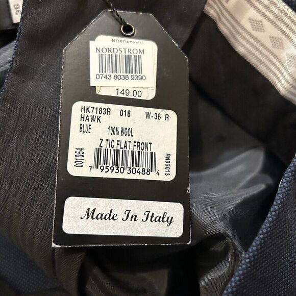 Linea Naturale Luxe Men's Size 36 Blue Black Dress Pants Slacks Un-Hemmed NWT - Picture 4 of 4